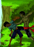 Illustrations pour Okaï et Choda - Évelyne André-Guidici & Mélissa Bezire (Illustratrice)